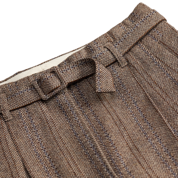 Wool-Cotton Herringbone Pant