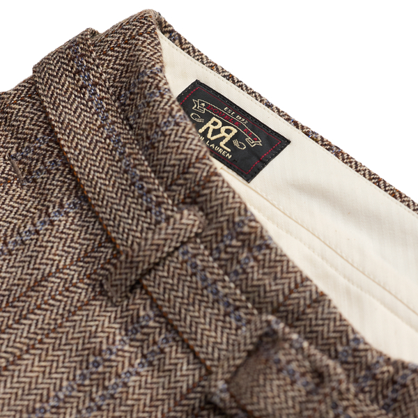 Wool-Cotton Herringbone Pant