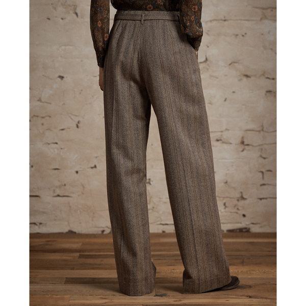 Wool-Cotton Herringbone Pant