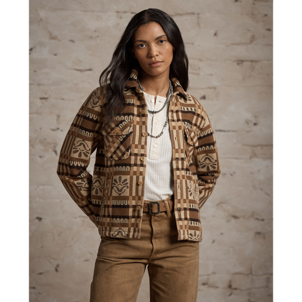 Block-Print Jacquard Overshirt