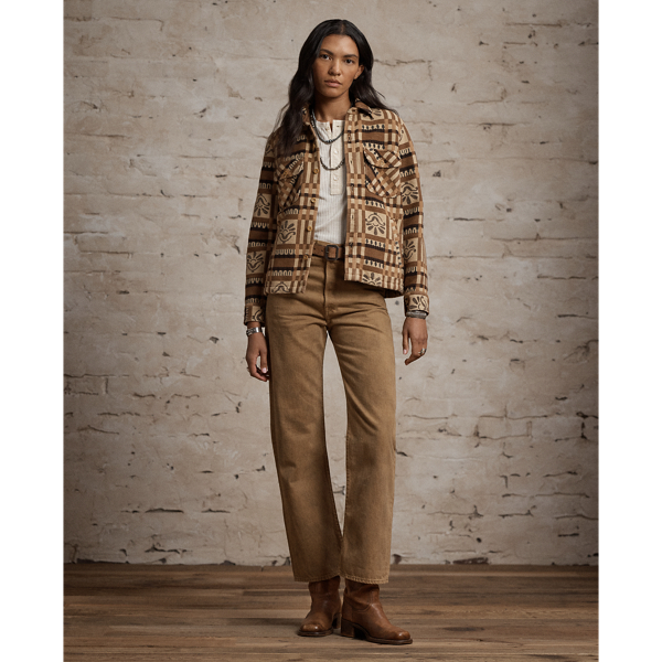 Block-Print Jacquard Overshirt
