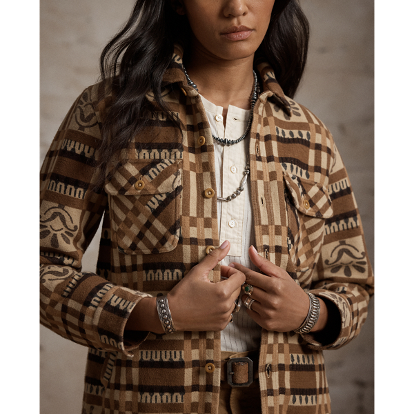 Block-Print Jacquard Overshirt