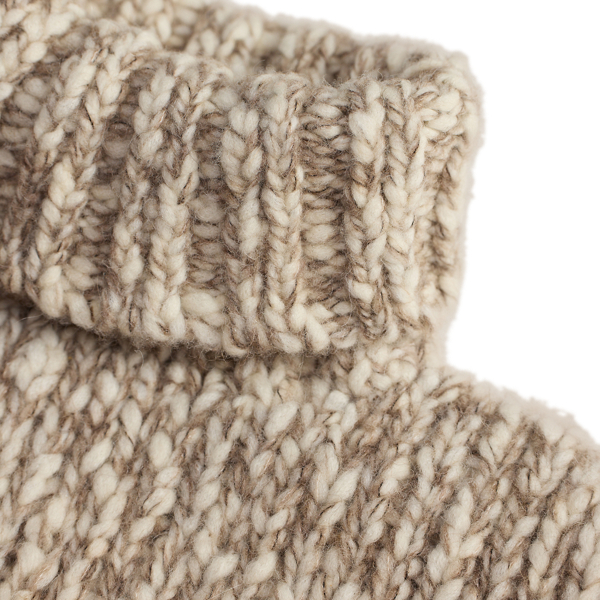 Gem&ecirc;leerde trui met turtleneck in wolmix