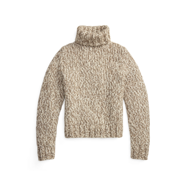 Gem&ecirc;leerde trui met turtleneck in wolmix