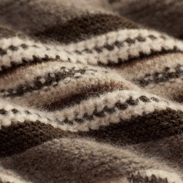 Cardigan en laine m&eacute;lang&eacute;e &agrave; rayures