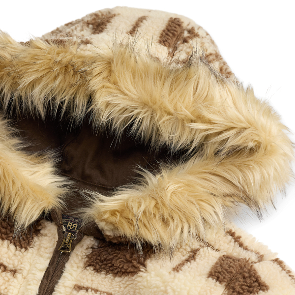 Veste en molleton et fausse fourrure