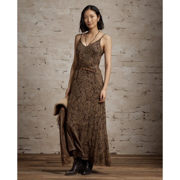 Paisley Silk Georgette Dress