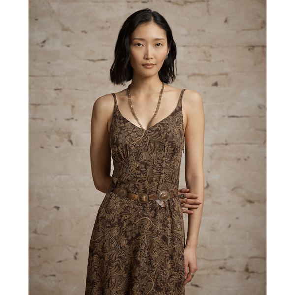 Paisley Silk Georgette Dress