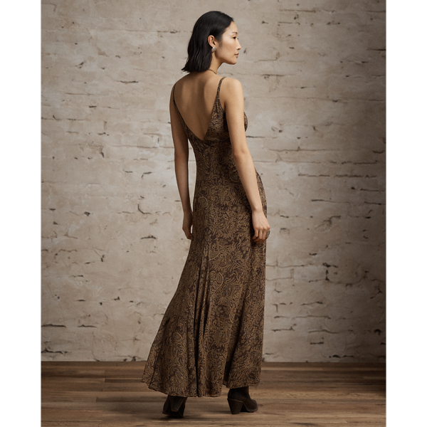 Paisley Silk Georgette Dress
