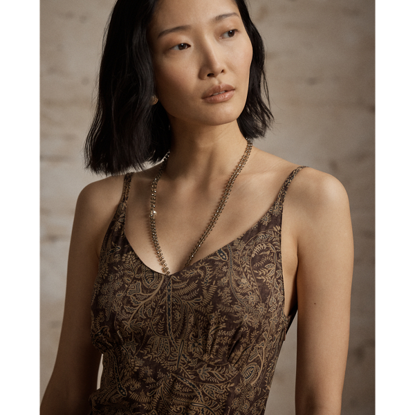Paisley Silk Georgette Dress