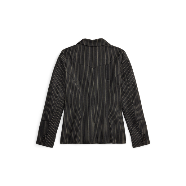 Striped Wool Western Tuxedo Jacket