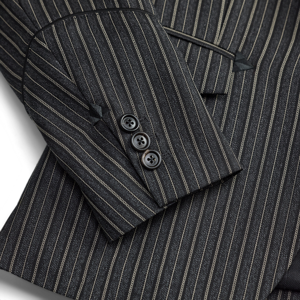 Striped Wool Western Tuxedo Jacket