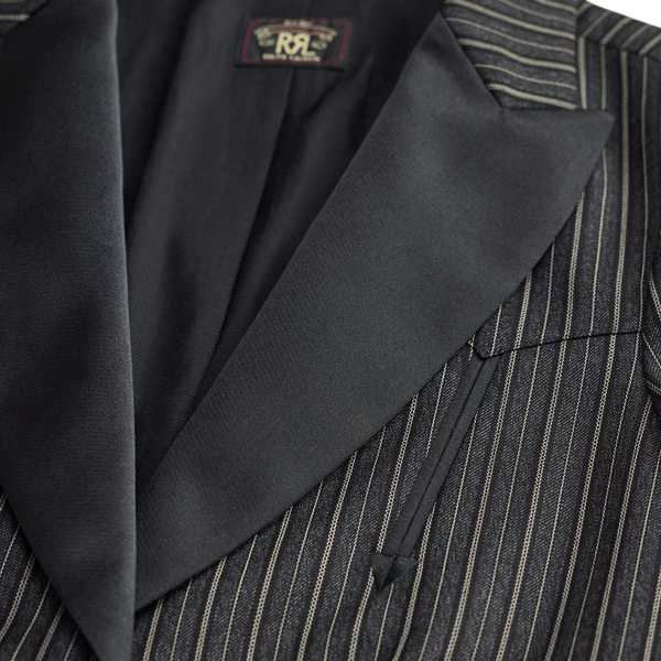 Striped Wool Western Tuxedo Jacket