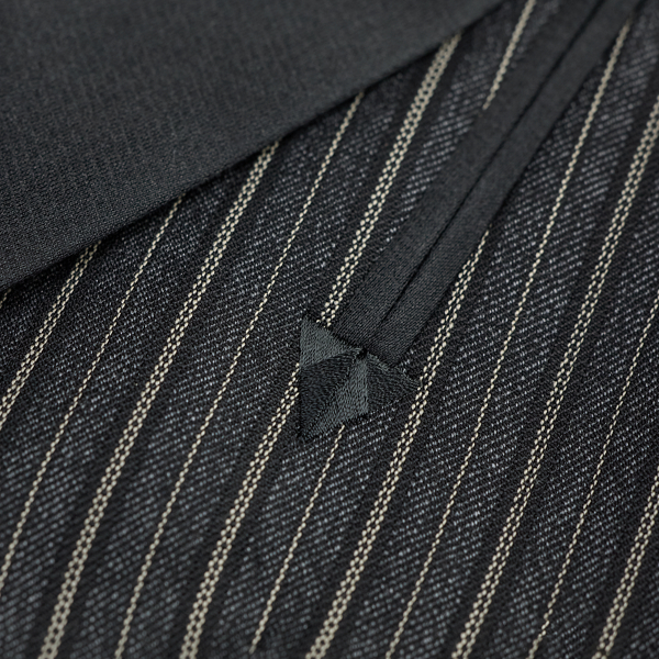 Striped Wool Western Tuxedo Jacket