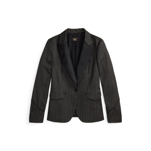 Striped Wool Western Tuxedo Jacket