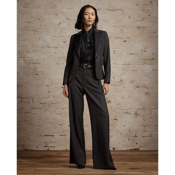 Striped Wool Western Tuxedo Pant