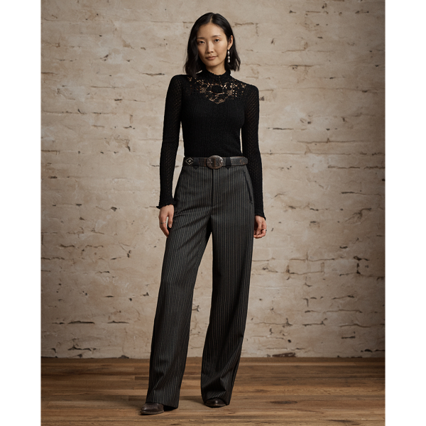 Crochet-Detail Pointelle Top