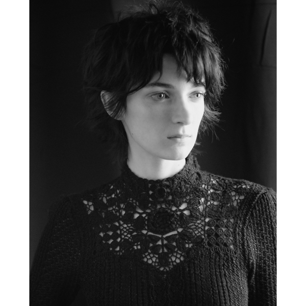 Crochet-Detail Pointelle Top