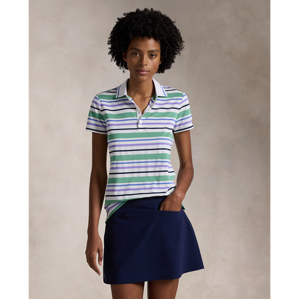 Striped Stretch Jersey Polo Shirt