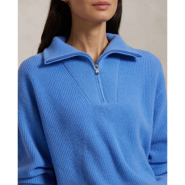 トップス Wool Cashmere Seamless Knit Wool Cashmere Pullover in Grey Stripe
