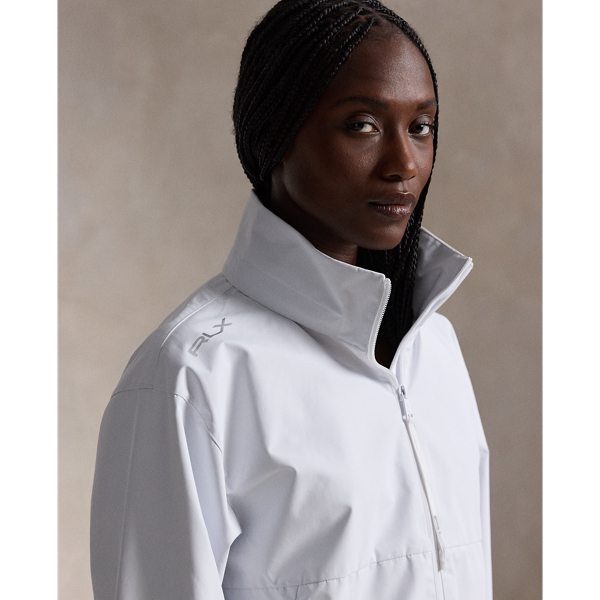 Veste Imperm&eacute;able &agrave; capuche rangeable RLX en Blanc c&eacute;ramique 7