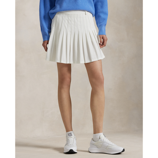 Ceramic White 15" Pleated A-Line Performance Skort RLX 4