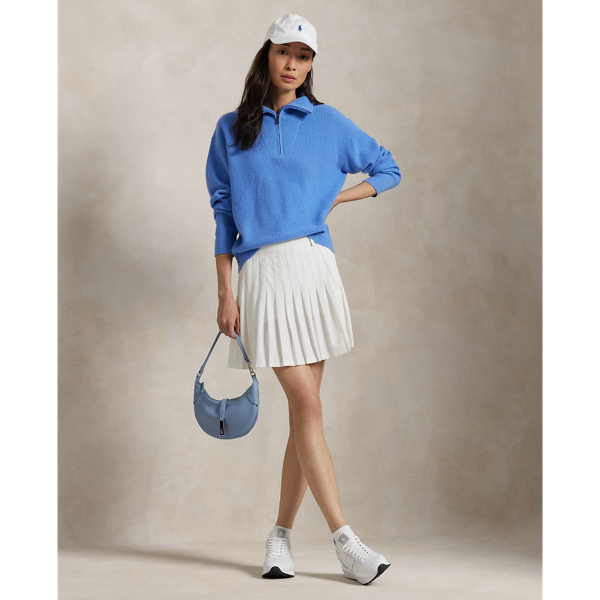 Ceramic White 15" Pleated A-Line Performance Skort RLX 1