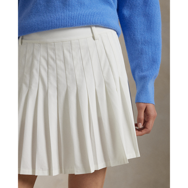 Ceramic White 15" Pleated A-Line Performance Skort RLX 6