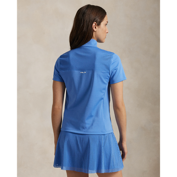 Paneled Quarter-Zip Short-Sleeve Shirt