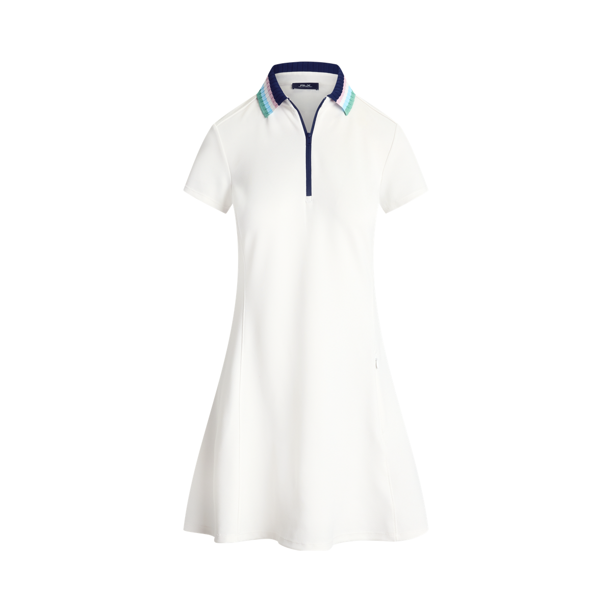 Stretch Piqué Quarter-Zip Polo Dress