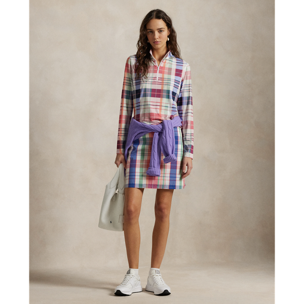 Plaid Stretch Jersey Quarter-Zip