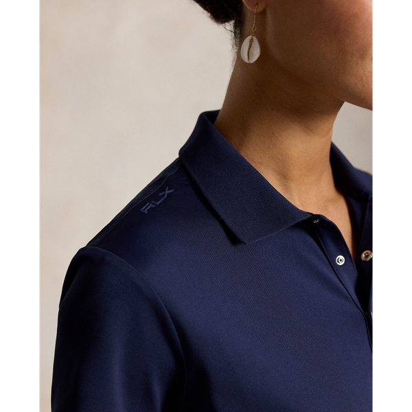 Refined Navy Tailored Fit Piqu&eacute; Polo Shirt RLX 6