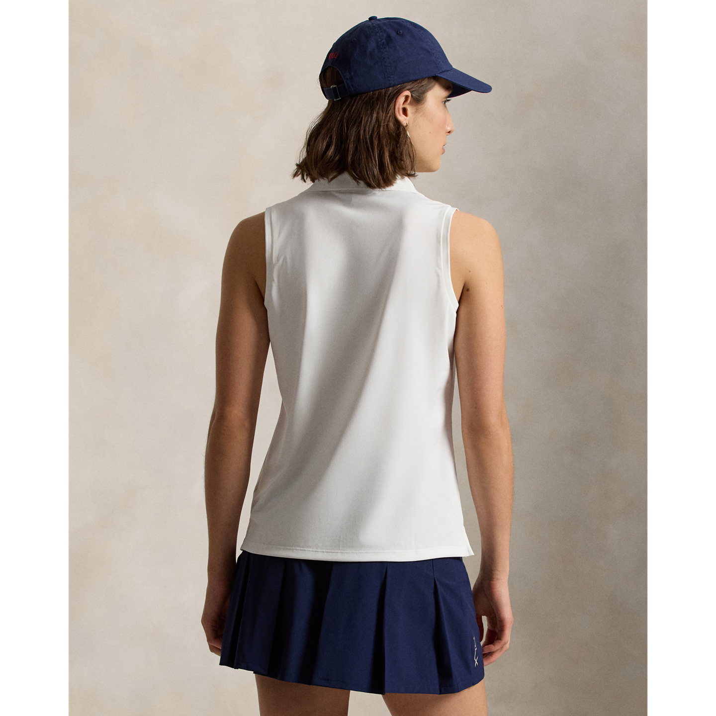 Женское поло Ralph Lauren Classic Fit Sleeveless Tour Polo, цвет: Белый — фото 2