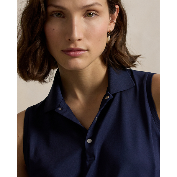 Classic-Fit &auml;rmelloses Poloshirt RLX in Edles Navy 6