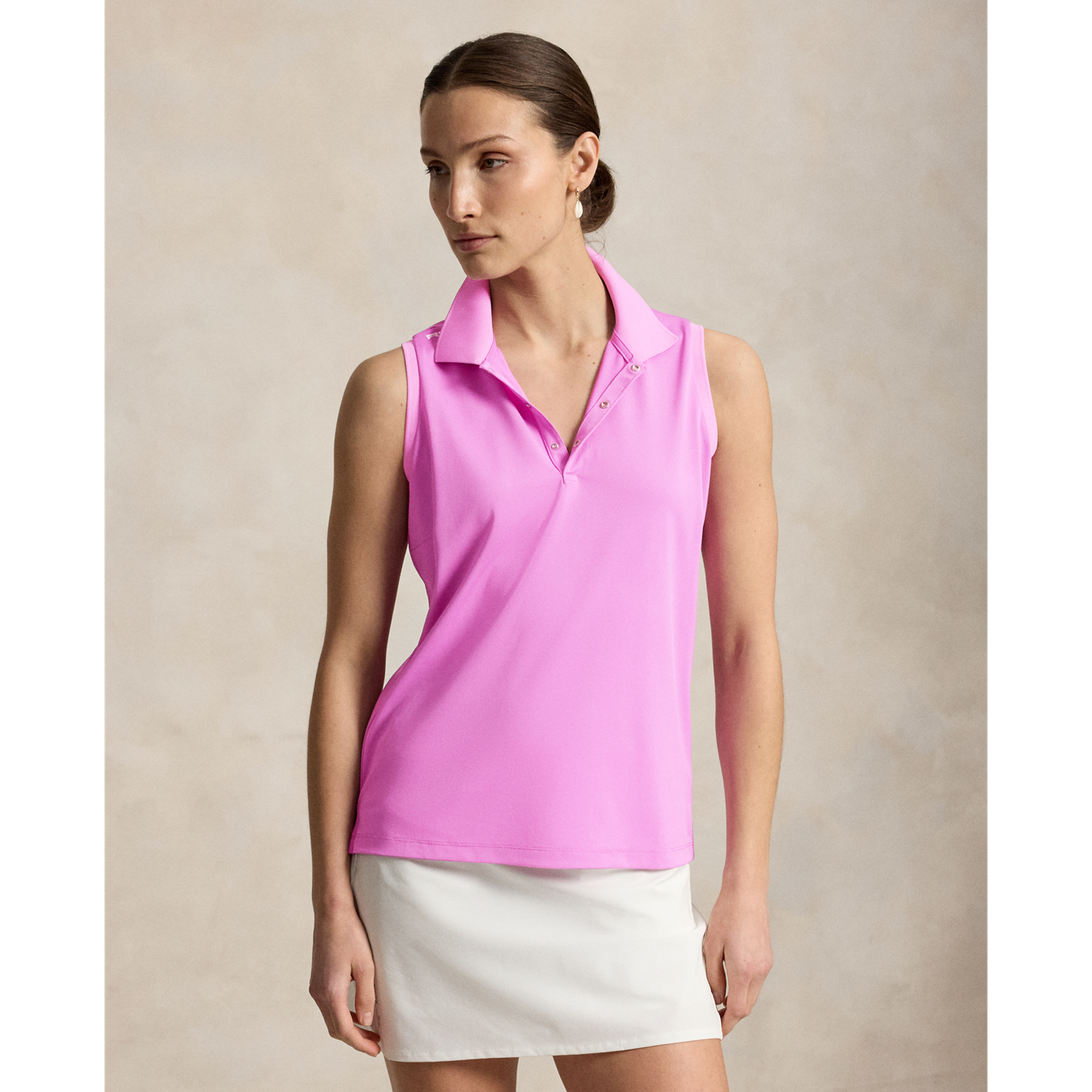 Женское поло Ralph Lauren Classic Fit Sleeveless Polo, цвет: Фиолетовый — фото 4