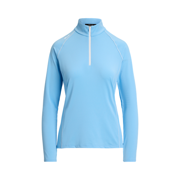 Jerseypullover mit Viertelreißverschluss