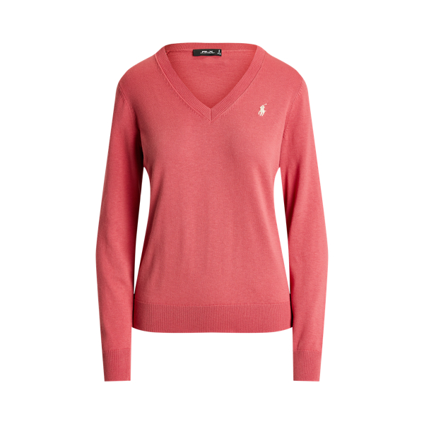 Cotton-Blend V-Neck Jumper