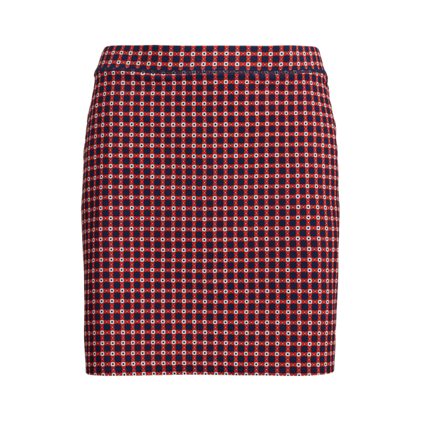 Gingham Performance Long Skort