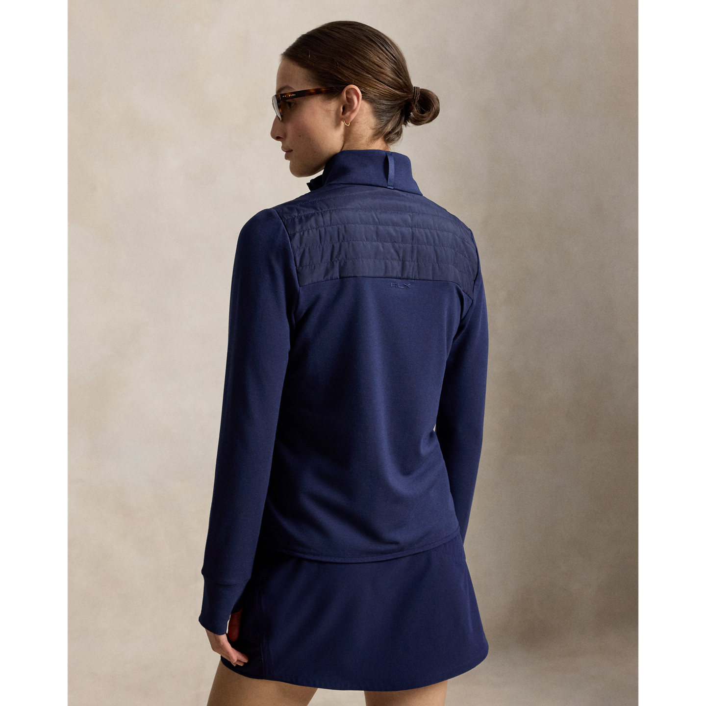 Женская куртка Ralph Lauren Hybrid French Terry-Quilted Zip, цвет: Тёмно-синий — фото 2