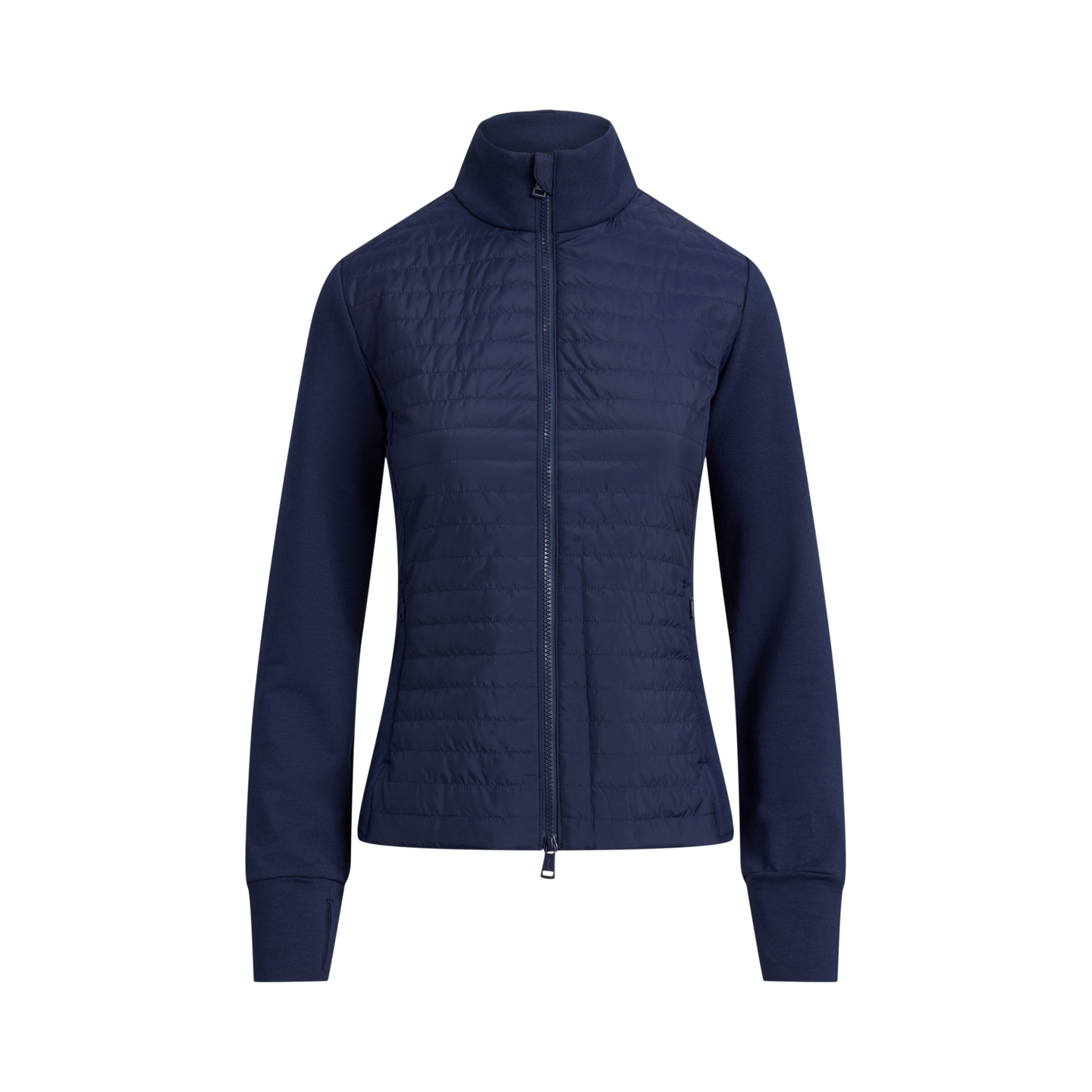 Женская куртка Ralph Lauren Hybrid French Terry-Quilted Zip, цвет: Тёмно-синий — фото 5