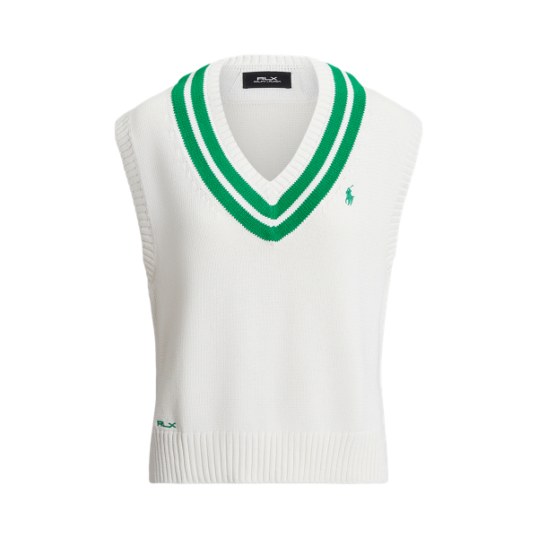 Cotton-Blend Cricket Sleeveless Jumper