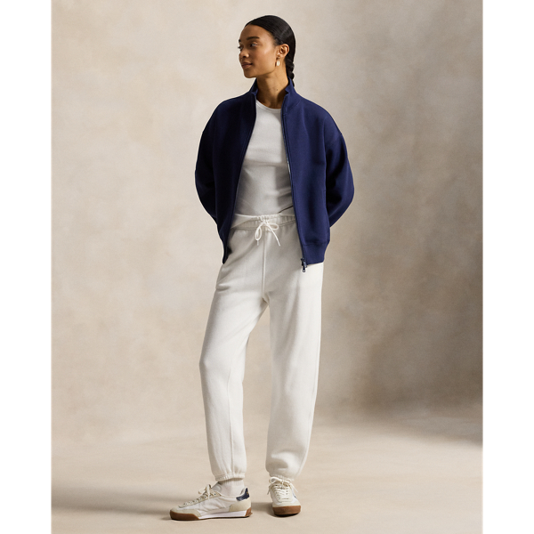 Refined Navy Double-Knit Full-Zip Sweatshirt RLX 4