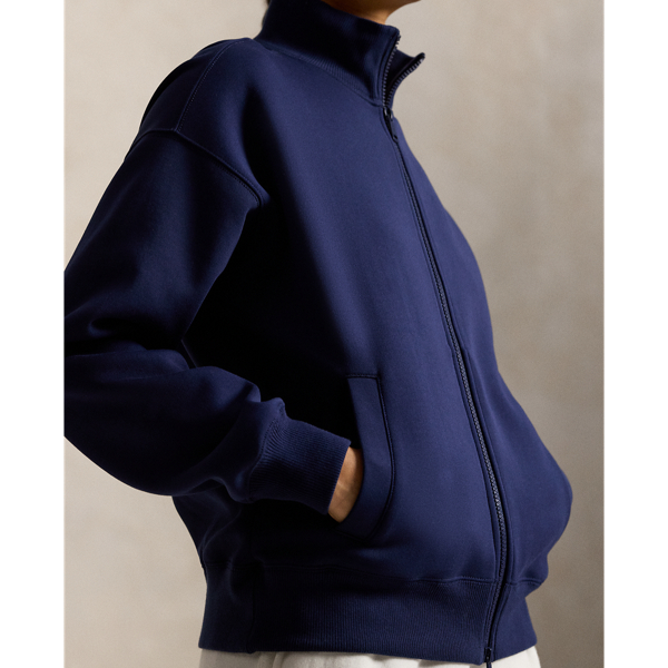 Refined Navy Double-Knit Full-Zip Sweatshirt RLX 6