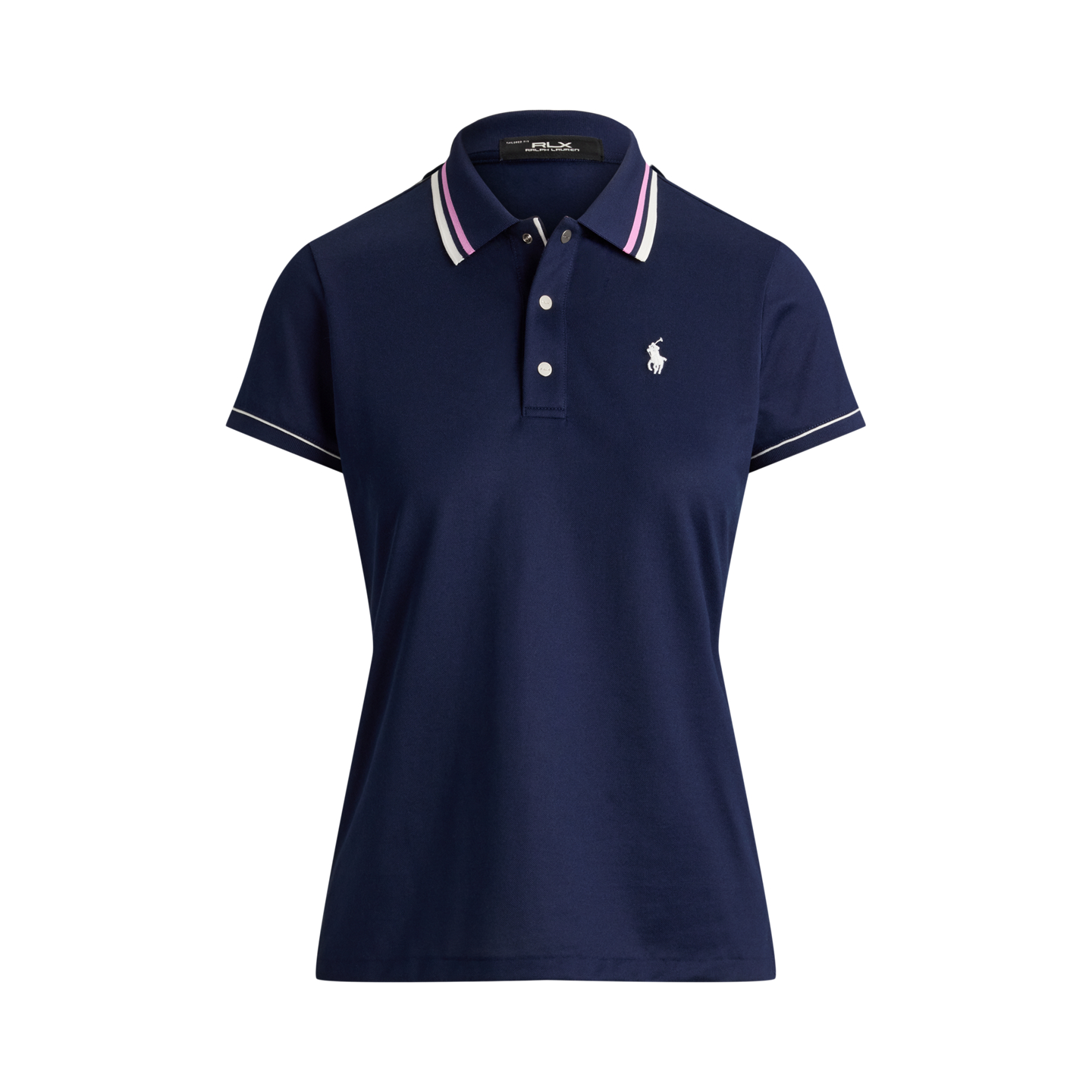 Женское поло Ralph Lauren Tailored Fit Jersey Polo, цвет: Тёмно-синий / Фиолетовый — фото 5