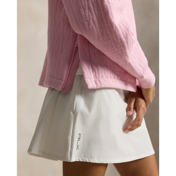 Light Pink Cable-Quilted Quarter-Zip RLX 6