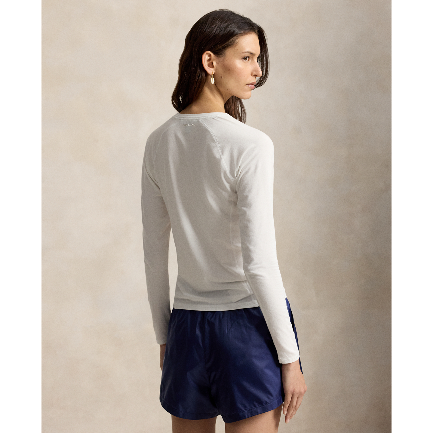 Женская футболка Ralph Lauren Performance Jersey Long-Sleeve, цвет: Белый — фото 2