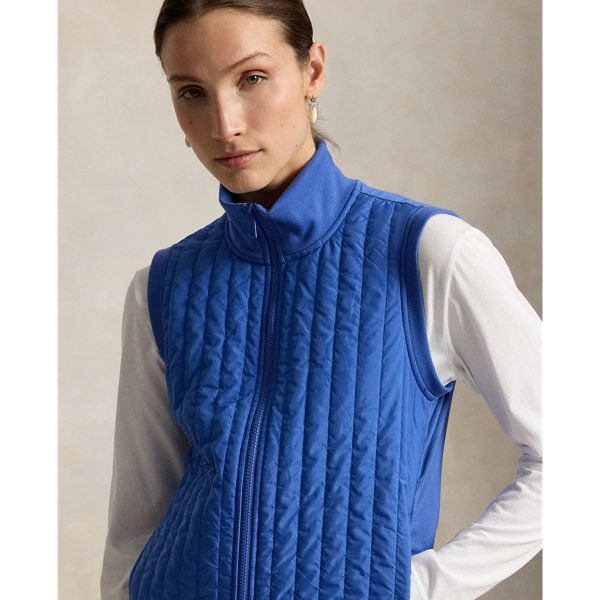 Gilet hybride zipp&eacute; RLX en Royal moderne 6