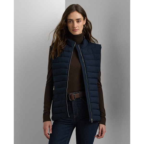 Petite quilted vest best sale