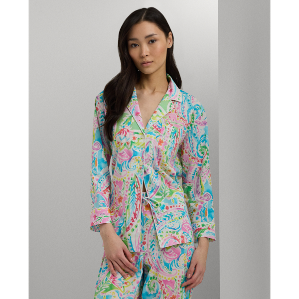 Multi Paisley Paisley Lawn Capri Sleep Set Lauren Petite 4