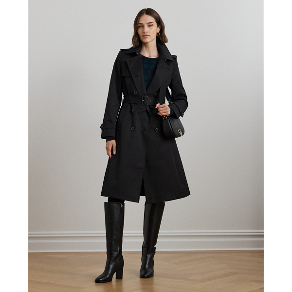 Ralph lauren long black coat online